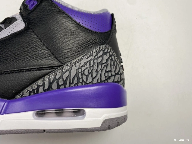 Cheap TB 050 3 Court Jordan Black CT8532 Air Retro Purple 0707
